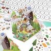 Infeel.Me Sixth Edition 2.5D PET Scenery Cartoon Sticker Set for Students