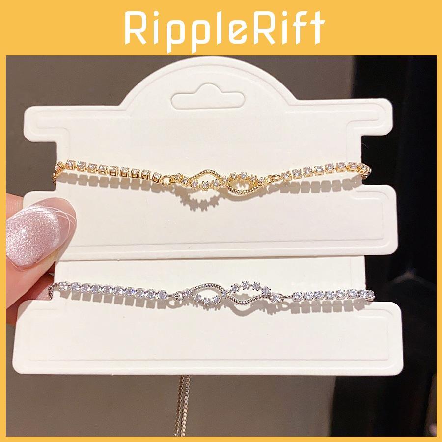 Zircon Cross Pendant Adjustable Bracelet With Geometric Design For Women