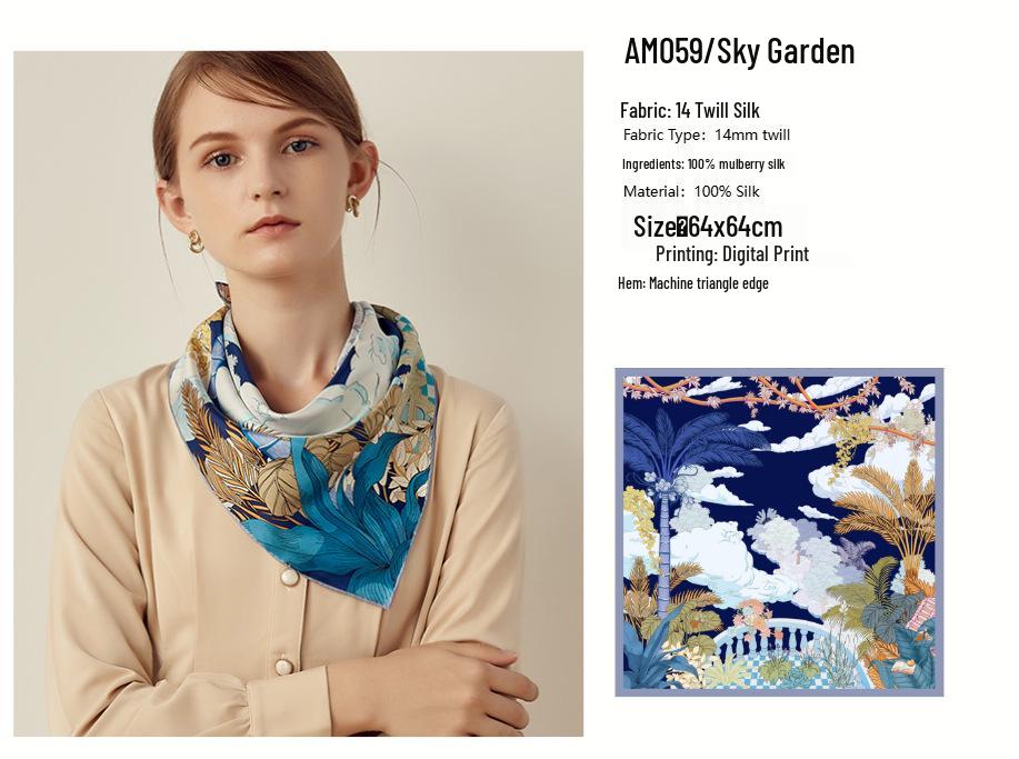 Luxury Mulberry Silk 70cm Square Scarf - Perfect Custom Gift for Mother's Day or Teacher's Day