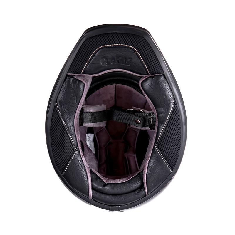 Fiberglass Retro Full Face Motorcycle Helmet Men Carbon Fiber Compact Design All Season Pig Nose Cruiser Scooter