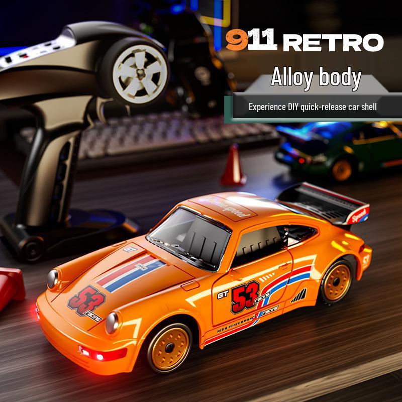 1:43 Alloy Drift RC Car - Gyroscope, Double Doors, 2.4G Remote Control, Full Throttle & Steering, Lights