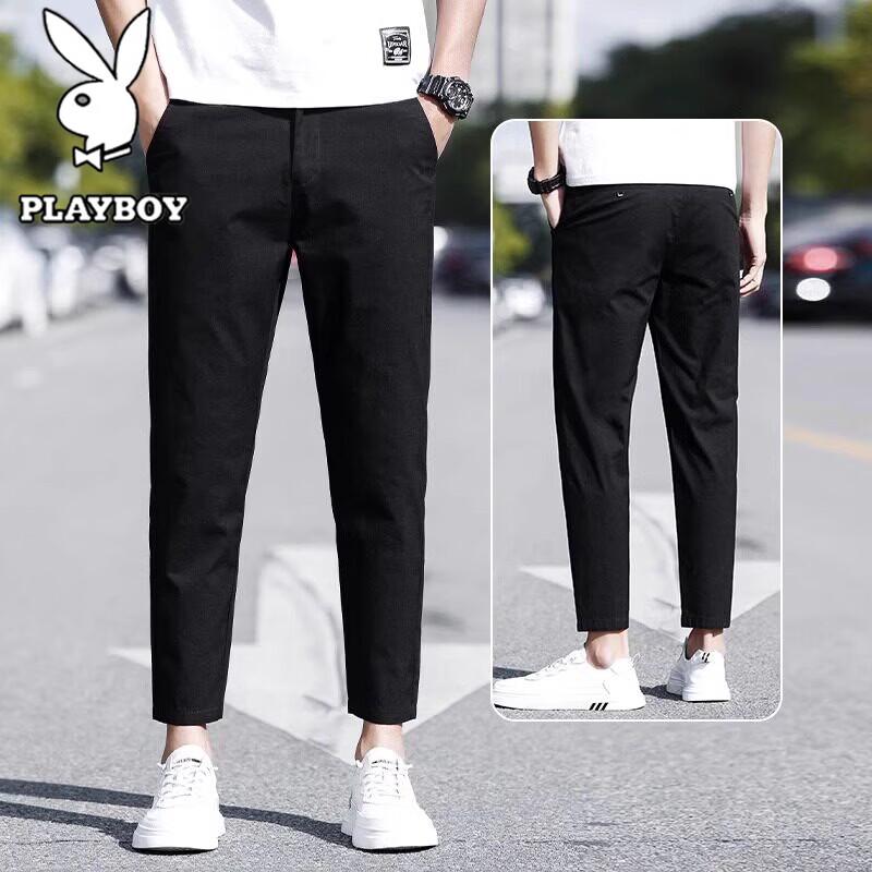 PLAYBOY Men s Summer Casual Cropped Pants 33