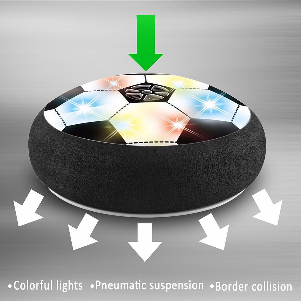 Air Soccer Power Disk Indoor Game Air Cushion Hover Football Toys Baby Light Led