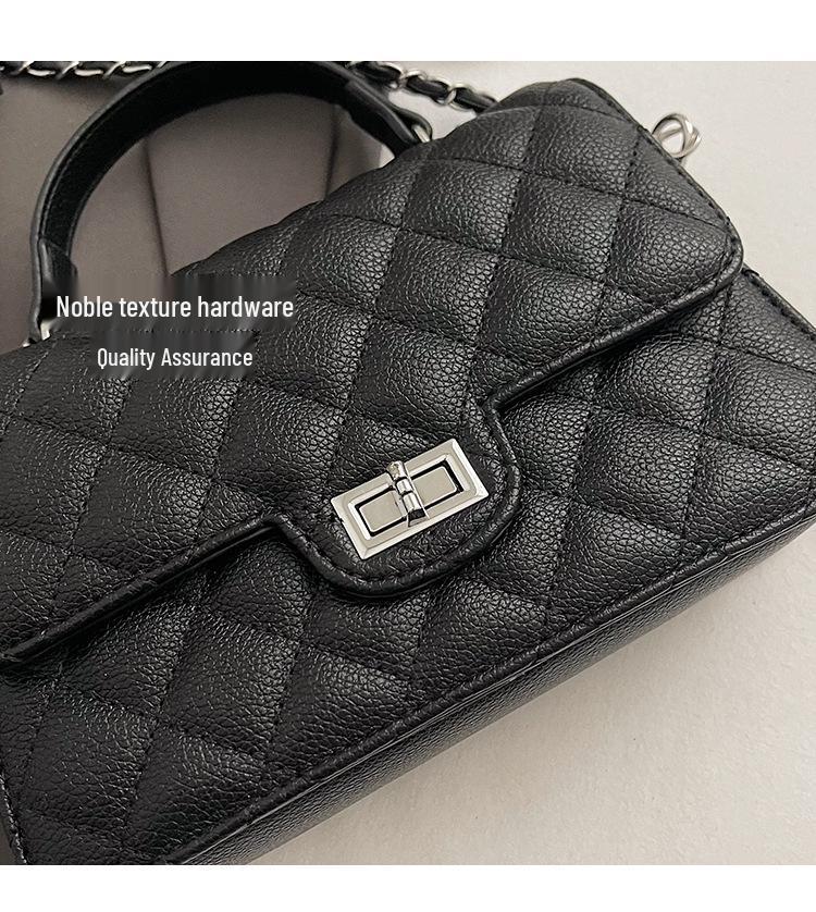 2024 Women's Fashion Diamond Pattern Chain Crossbody Bag - High-End Small Square Handbag