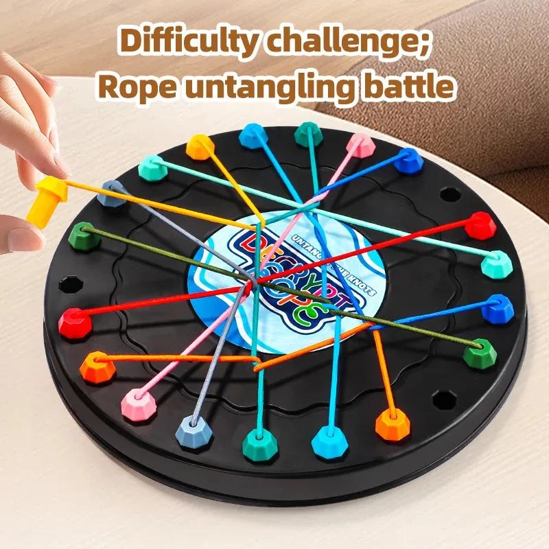 Twisted Rope Puzzle Brain Teaser Game, Iq Knots Untangling Challenge & Lacing Learning Toy Board Game Gift For Kids Adults