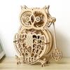 DIY 3D Wooden Owl Pendulum Clock Puzzle