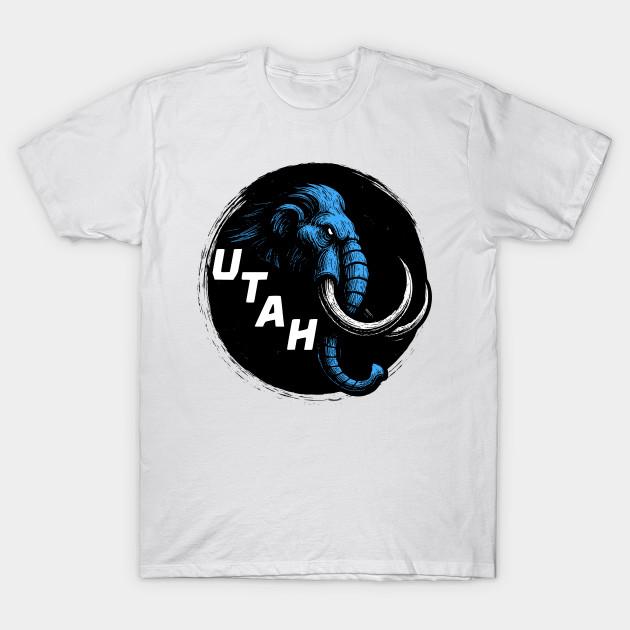 Men Black Print T-shirt Utah Hockey No-Cut Transfer Paper Print Cotton Tshirt S