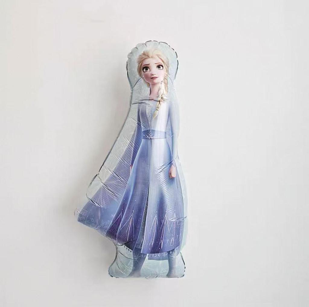 Frozen Princess Elsa Birthday Decor Set with Snowman Balloon and Photo Props