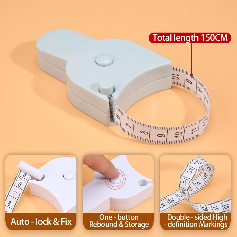 Portable Measuring Tape Mini Ruler Retractable Metric Tape in Inches Measuring Film for Body Soft Measuring Tape JC001