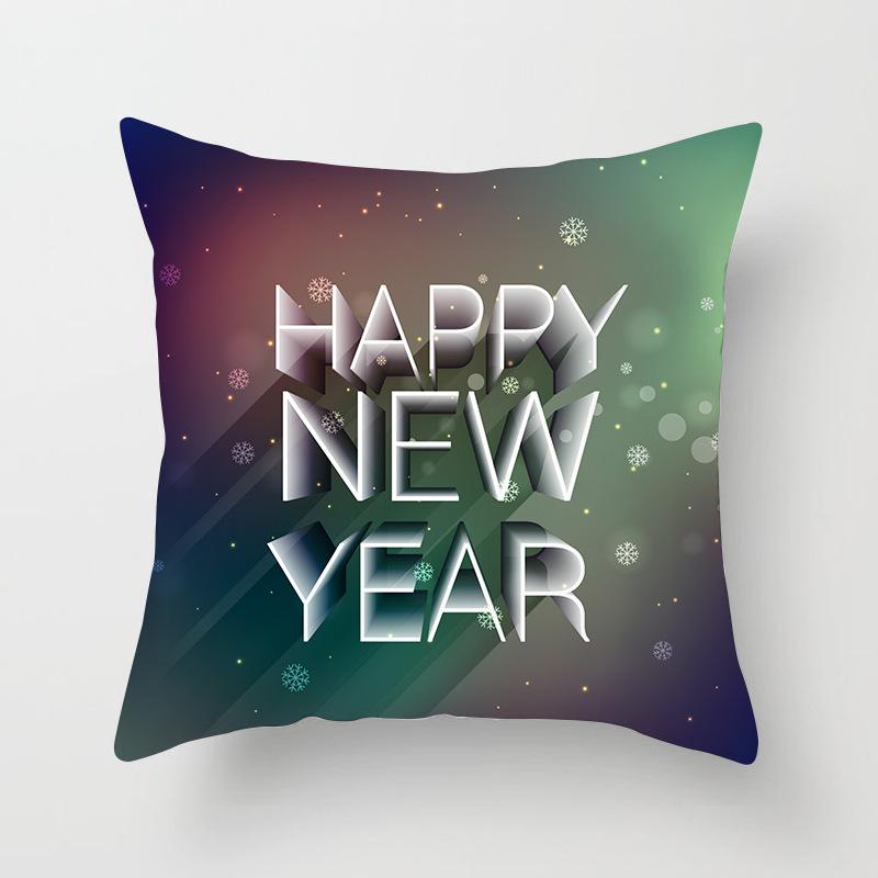 Christmas theme Christmas tree decoration printed pattern cushion cover home living room sofa decoration pillow pillow cover