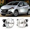 1Pair Car Front Bumper Fog Lights Driving Lamp with Bulb 9675450980 9410269911 for Peugeot 208 2012-