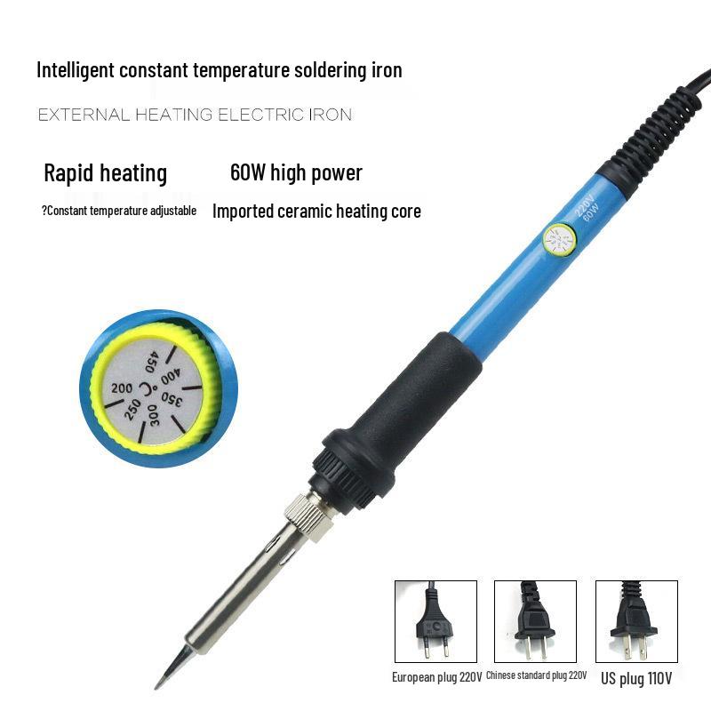62-Piece 60W Adjustable Temperature Digital Soldering Iron and Pyrography Pen Set