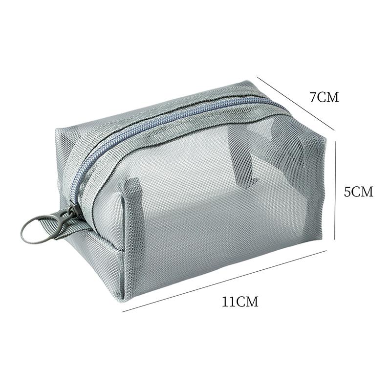 Schwarze Make-up-Taschen, klein, groß, transparent, Netz-Kosmetiktasche, Organizer für Kosmetik, Aufbewahrung, Federmäppchen, Neceser-Tasche