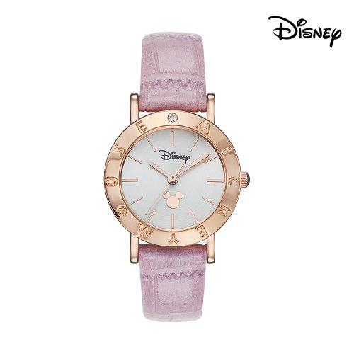 [Disney] Disney Mickey Mouse Women s Leather Band Wristwatch D12027PK none