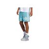 Derrick Rose Striped Patchwork Print Loose Basketball Shorts Men Bottoms Sky-Blue GV4649