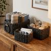 3PCS Simple Woven Storage Basket Eco-friendly Cosmetics Storage Basket  Vanity