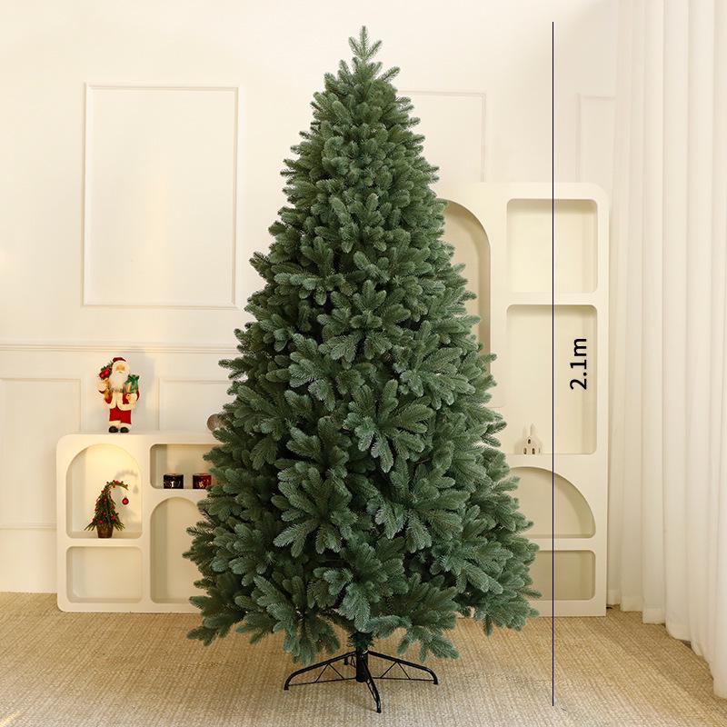 Automatic Pure PE Christmas Tree with Handmade Ornaments for DIY Home Décor