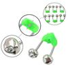 5/10Pcs Fishing Bite Alarms Fishing Rod Bell Rod Clamp Tip Clip Bells Ring Green ABS Fishing Accessory Outdoor Metal