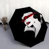 Snow White Themed Automatic Opening and Closing Umbrella, Brightly Colored 8-rib Portable Umbrella, Suitable for Men and Women, A Perfect Gift for Chr
