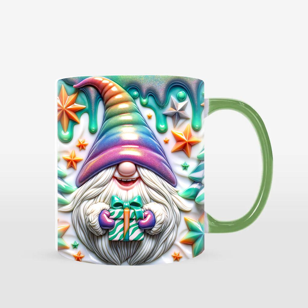 3D Christmas Gnome Christmas Ceramic Coffee Mug Tea Cup New Xmas