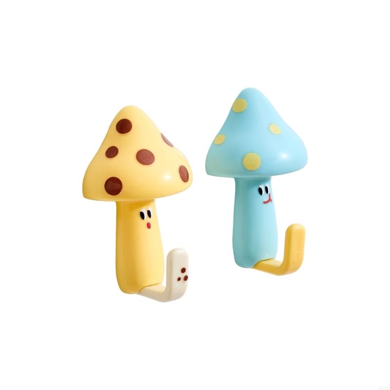 Detachable Mushroom Hooks High Capacity Wall Hooks Creative Room Decoration Perfect for Hanging Towels Robes Curtains HX6C