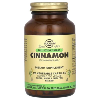 Solgar, Full Potency Herbs, Cinnamon, 100 Veggie Caps