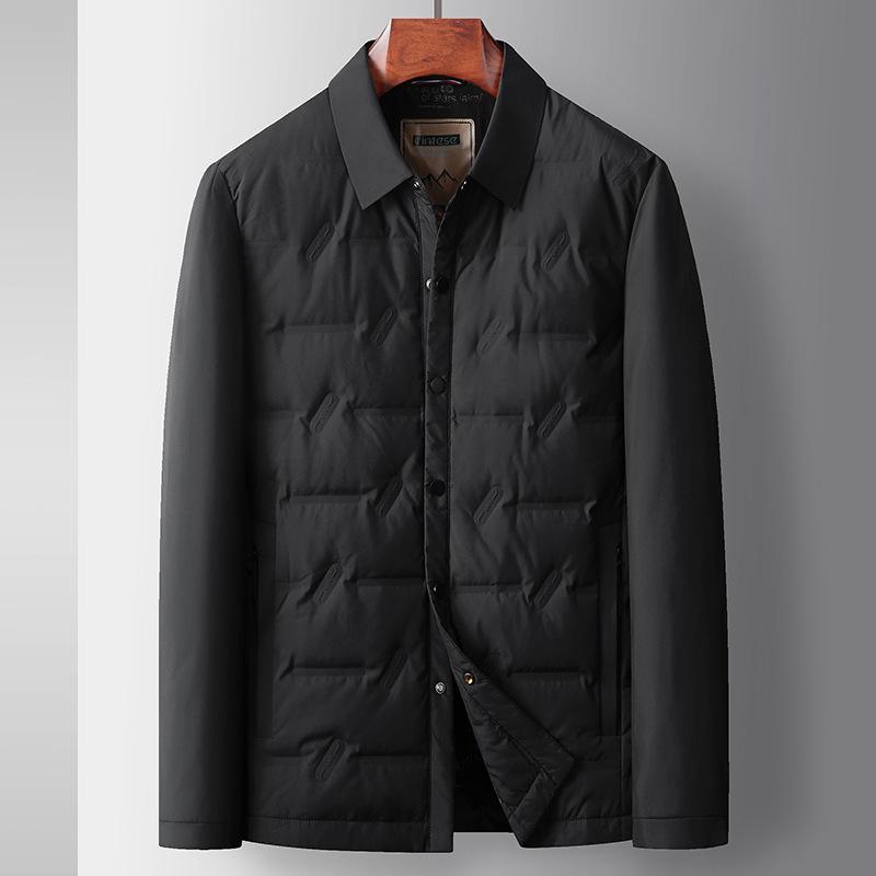 Men's Down Jacket Autumn and Winter White Duck Down Middle-aged and Young People Light Shirt Version Business Leisure Warm Down Jacket Tide