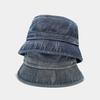 Vintage Denim Bucket Hat Women Sun Protection Foldable Sun Hat For Summer Beach