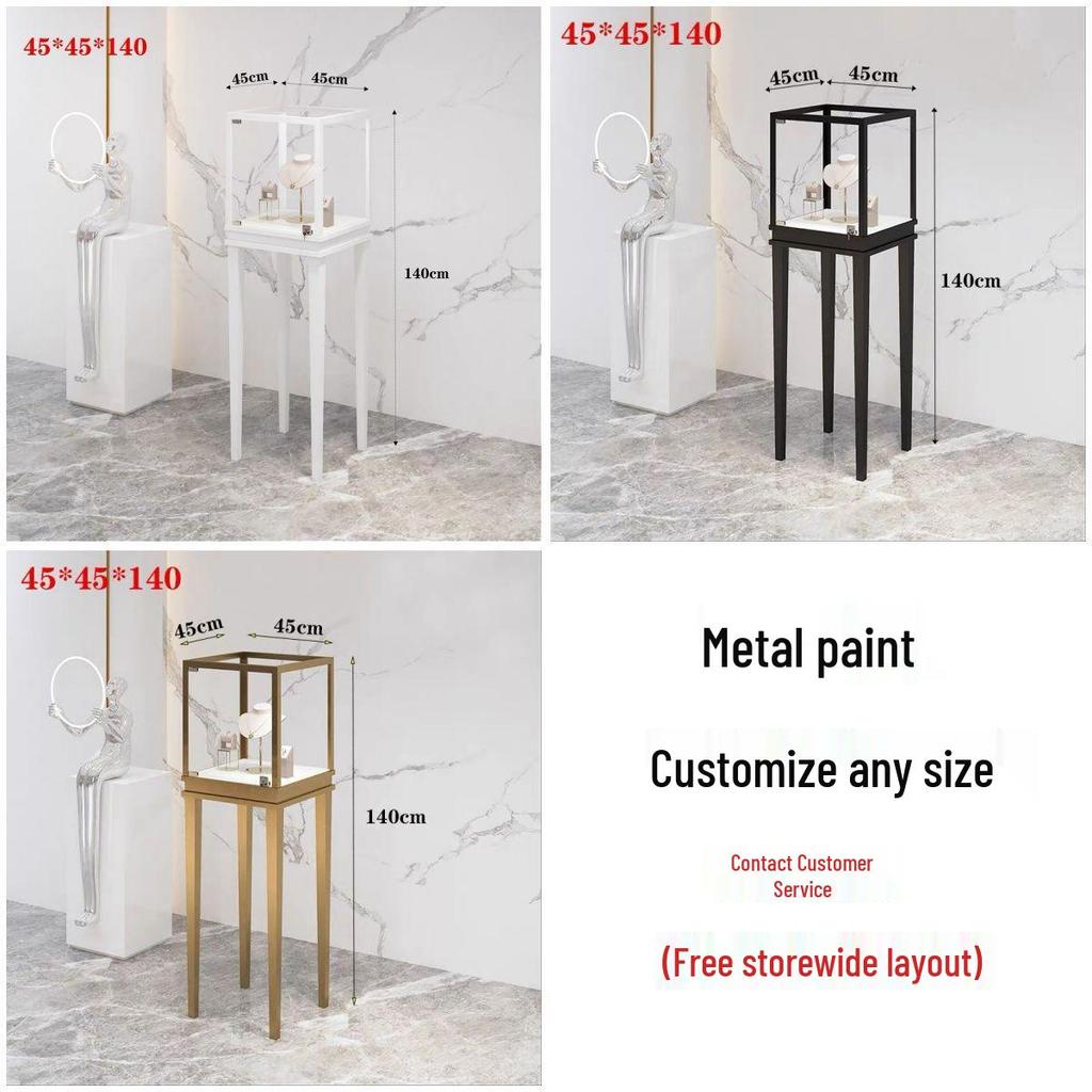 Luxury Gold Jewelry and Jade Eyewear Display Cabinet