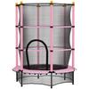4.6FT/55" Kids Trampoline with Enclosure Net, Outdoor Indoor Use, for Ages 3-10 Years, Pink