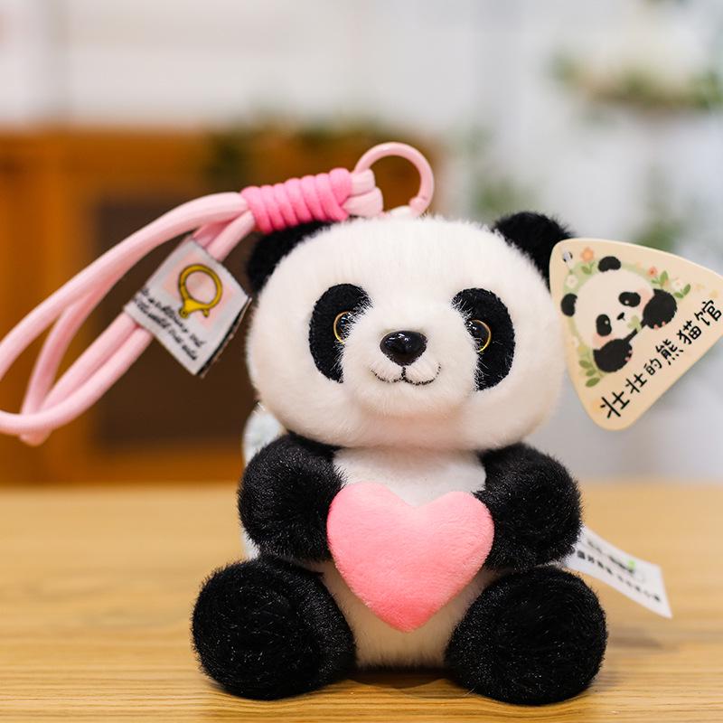 Cute Panda Plush Toy Keychain - Multi-Style Backpack Accessory and Gift