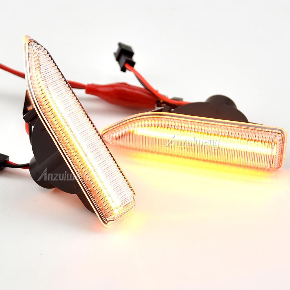 2Pcs For MINI Countryman F60 2017 2018 2019 2020 2021 Smoked Dynamic Sequential LED Side Marker Light Flowing Turn Signal Lamp