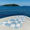 Blue Wavy Checker Quick Drying Bath Towel Microfiber beach towel - light weight swimming camping  yoga beach out