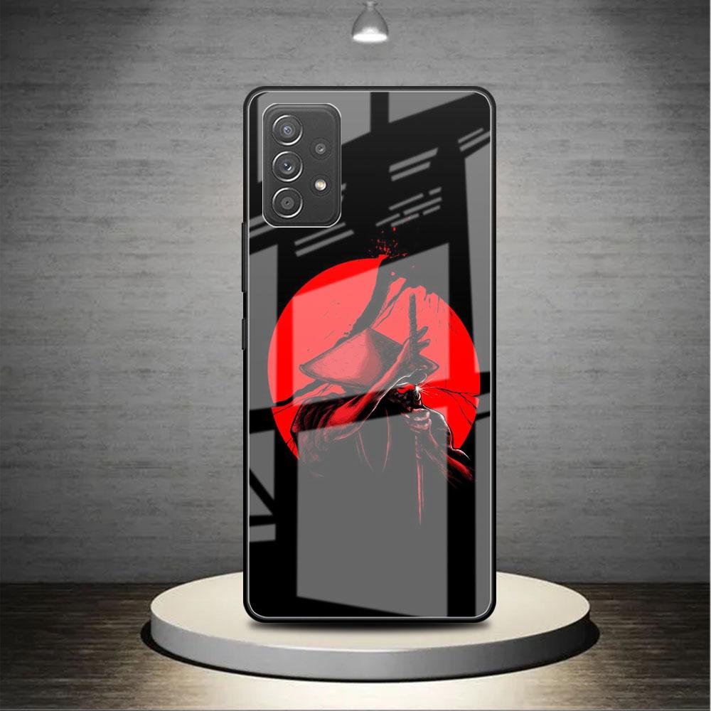 Landschaft Tusche Samurai Kunst Glas Hülle Für Samsung Galaxy A52 A71 A50 A51 A70 A21s A31 A72 A10 A12 A30 A22 5G Handyhülle
