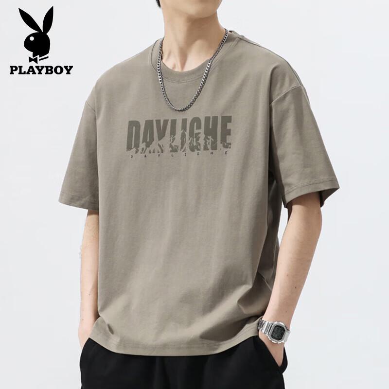 PLAYBOY Men s Letter Print Short Sleeve T-Shirt XL
