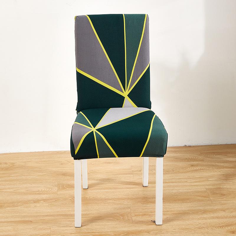 Washable Big Elastic Kitchen Chair Covers 1 Pieces Printed Chair Cover Stretch Seat Slipcovers For Dining Room Wedding