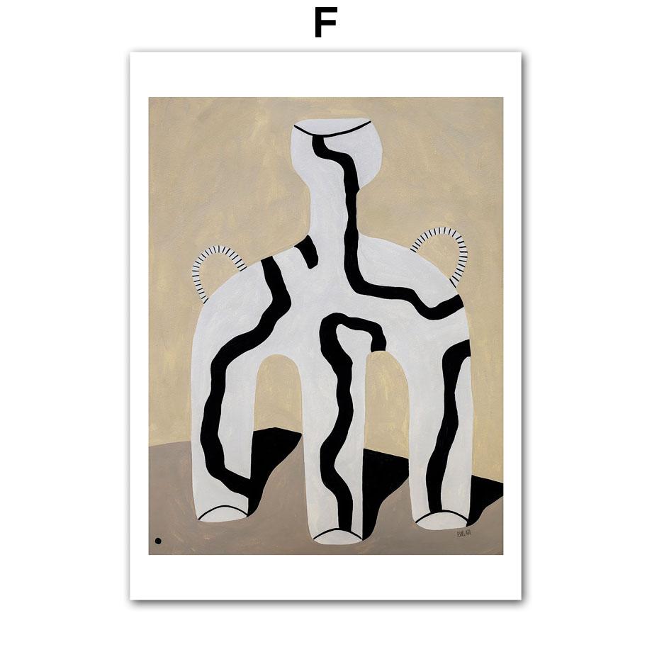 Abstract Stripe Girl Line Minimalist Wall Art Canvas Painting Nordic Posters And Prints Wall Picture For Living Room Home Decor