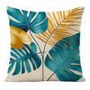 Tropical Plant Leaf Throw Pillow Covers, Monstera Areca Palm Print, Soft Polyester Zipper Pillow Cases, Machine Washable for Sofa Balcony