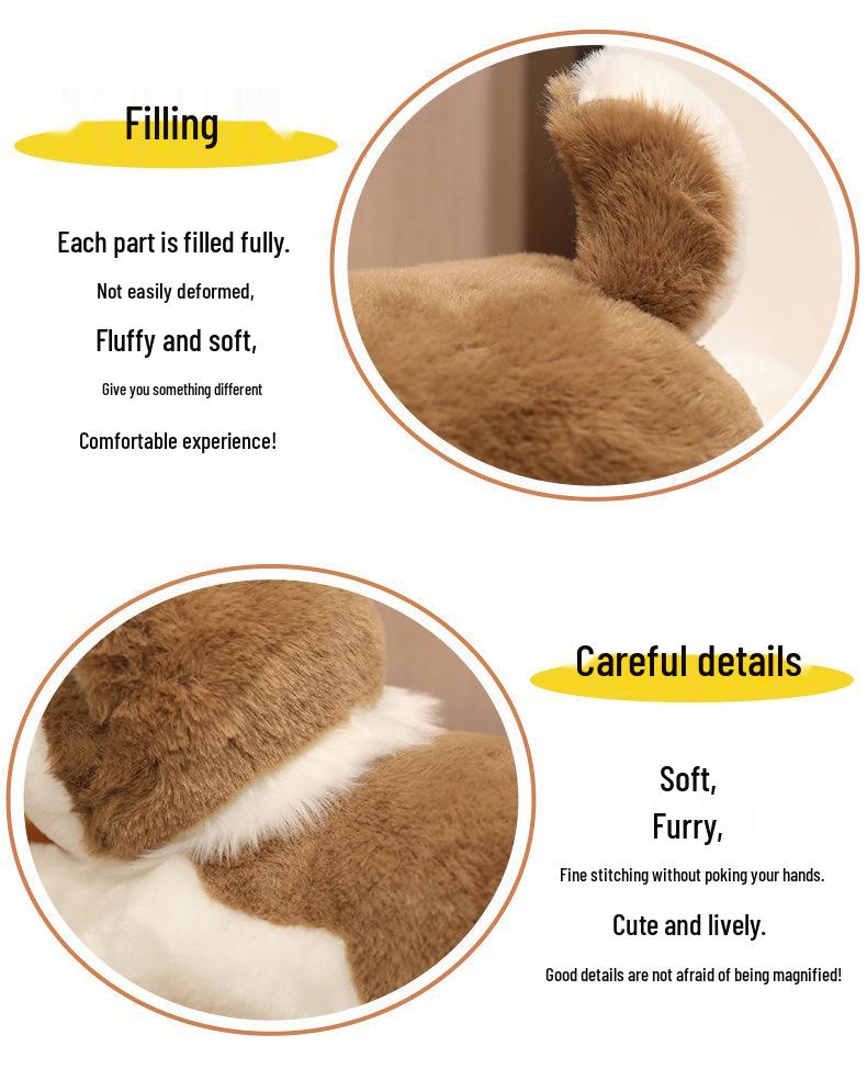 Adorable Rabbit Hair Husky Plush Pillow - Cute Dog Doll Gift for Kids