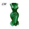 Artistic Vase 3D Printed Elegant Dress-Style Vase, Dual-Purpose Tabletop Decor with Flowing Pleated Skirt, Decorative Ornament Flower for Fresh