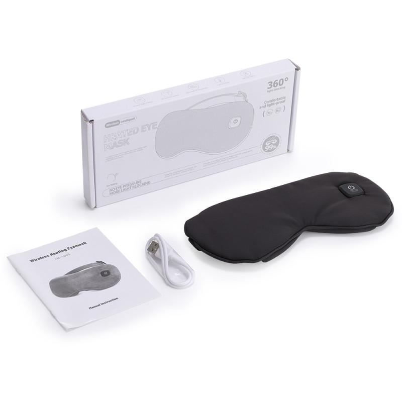 

Беспроводная маска для глаз с защитой глаз, электрическая греющая маска для сна, моющаяся, интеллектуальный горячий компресс, маска для сна, перезаряжаемая чёрный