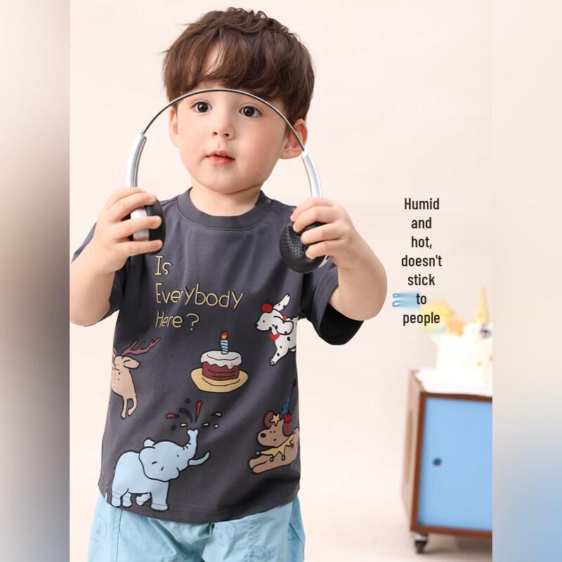 LUSON Boys' Cartoon Short Sleeve T-Shirt
