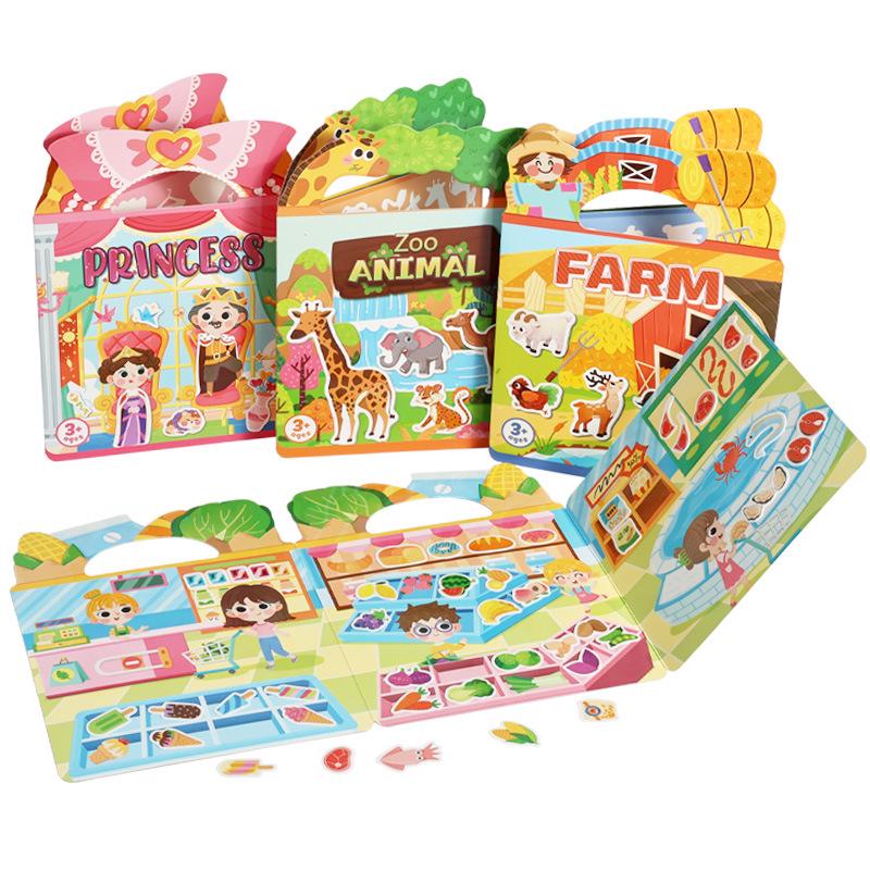Cross-border Jelly Sticker Book: Educational Silicone Reusable Stickers for Baby Kindergarten Fun and Gifts