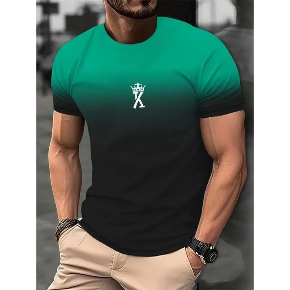 2025 men s casual T-shirt, short sleeved top, retro style for boys XS