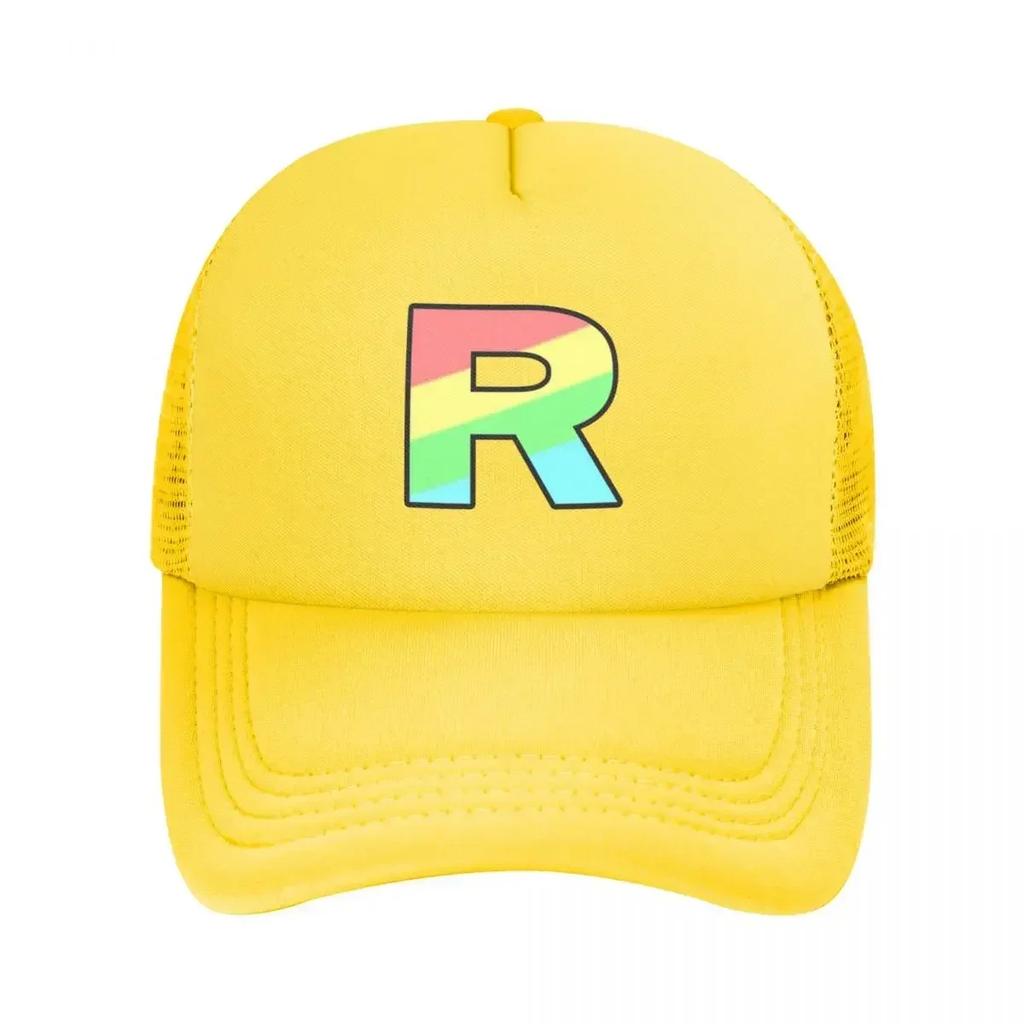 Team Rainbow Rocket Mesh Baseball Caps Snapback Fashion Hats Breathable Casual Casquette Outdoor For Unisexs And Womens