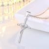 Kreuzkette Damen schlichte Nische Persönlichkeit vielseitig mit High-End Schmuck Anhänger Schlüsselbeinkette