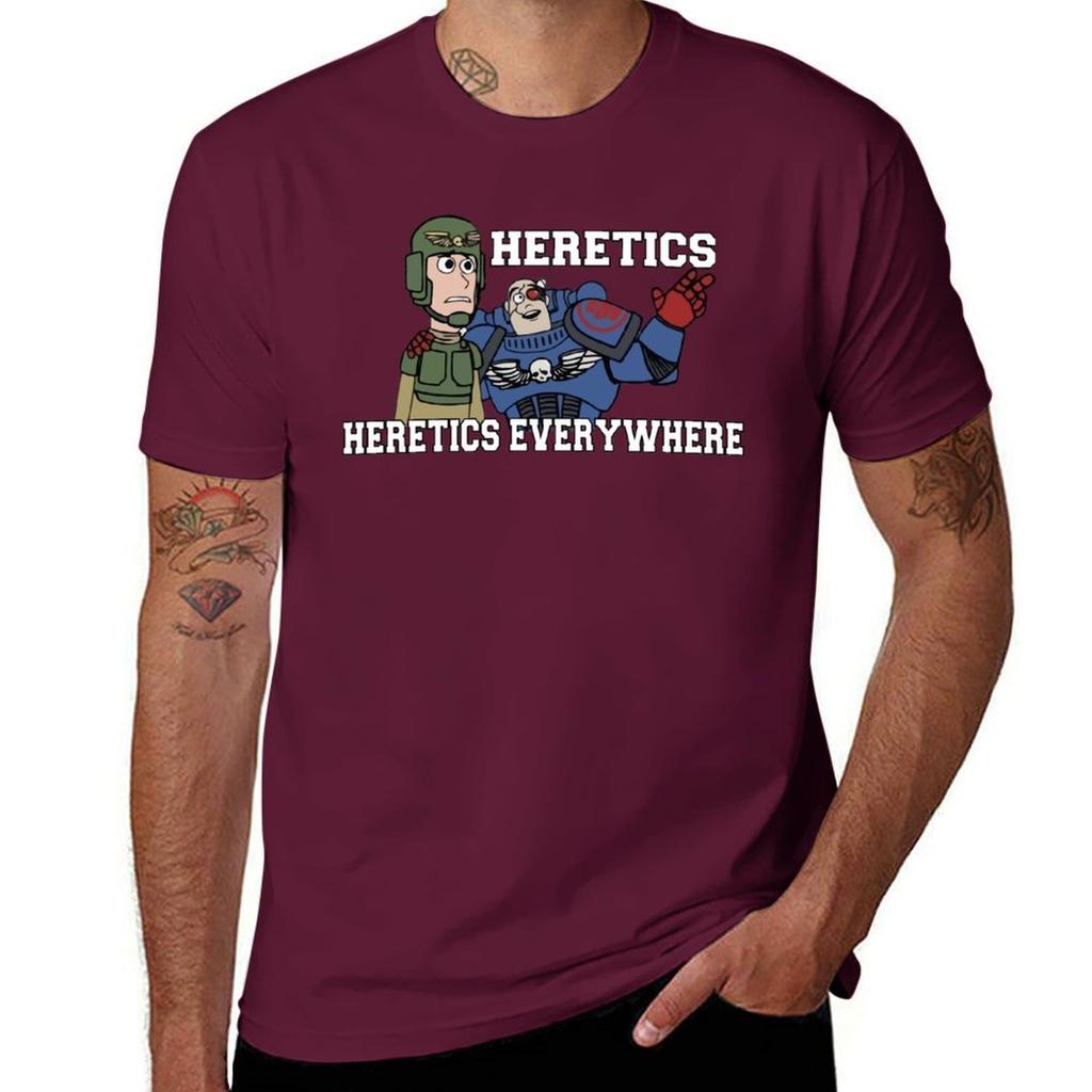 Heretics, Heretics Everywhere!! 40k Print T-Shirt New Edition Sublime Mens Graphic T-shirts Big and Tall