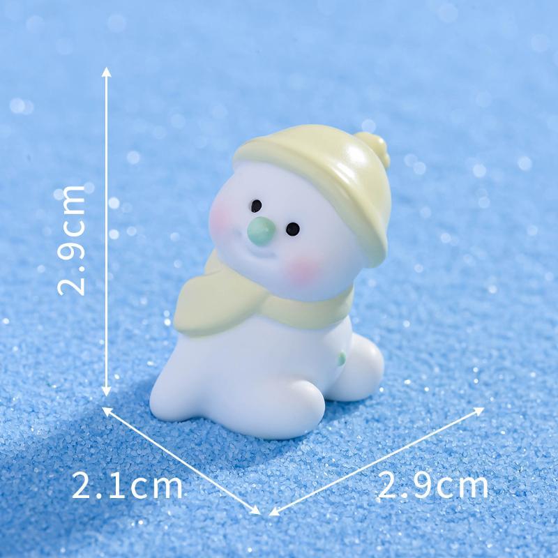 6Pcs Christmas Mini Snowman Ornaments Hand-painted Cute Xmas Hanging Decor for Tree Home Holiday Party Gift