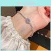 18k Gold Plated Zircon Oval Cuff Bracelet With Elegant Design For Fashion Enthusiasts