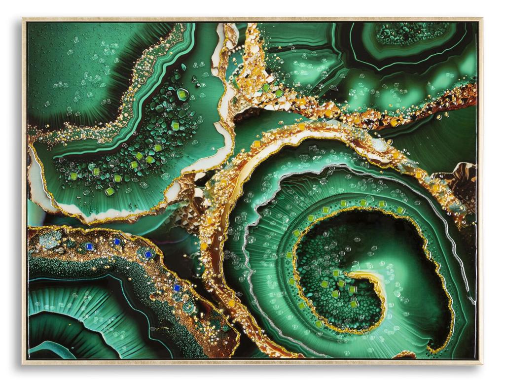 Lackiertes Wandbild mit Rahmen Smeraldy -A- Cm 82X4X62